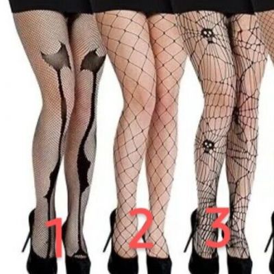 Black Fishnet Tights #1 size Medium Costume Cosplay Sexy Gothic Halloween
